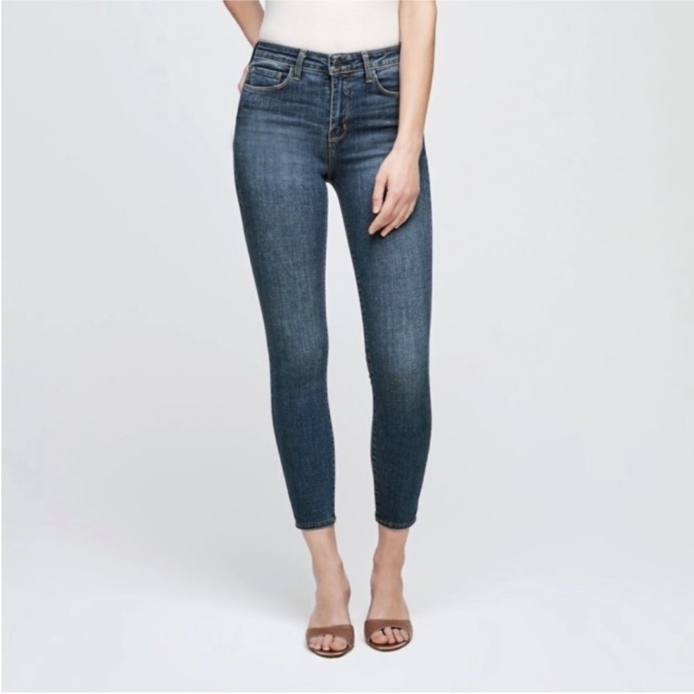 Womens L'AGENCE Margot Skinny High Rise New Vintage Jeans